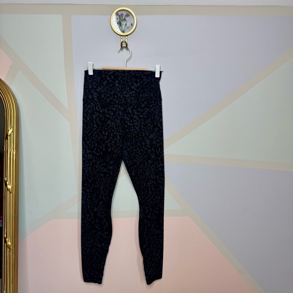 lululemon Cheetah Camo Deep Coal leggings